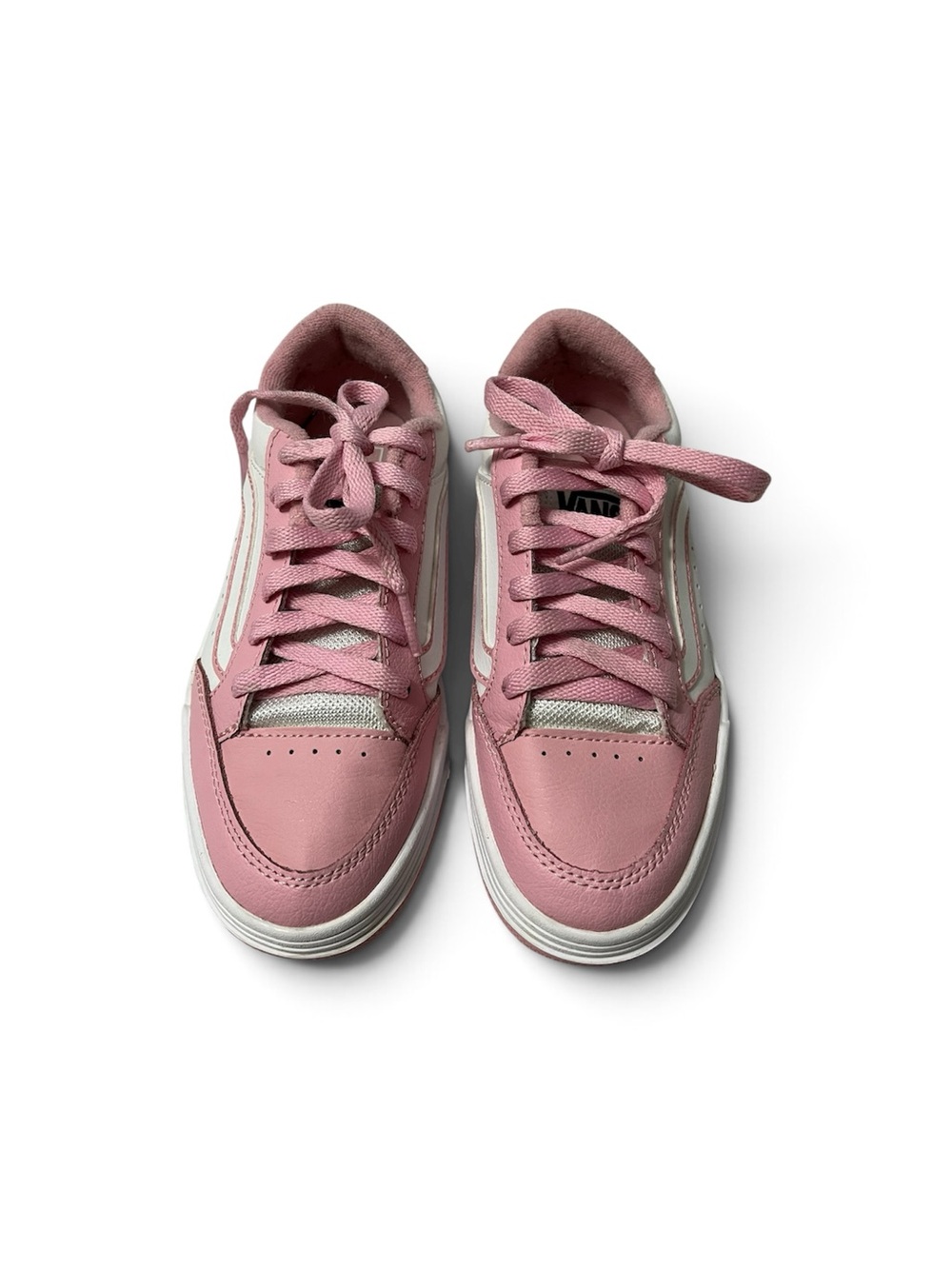 Vans girls Pink Low-Top Lace-Up Sneakers with White Stripe